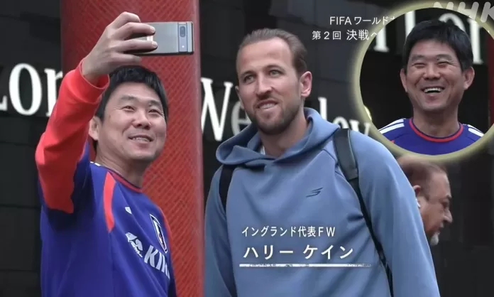 Hajime Moriyasu y el momento en el que le pide una 'selfie' 