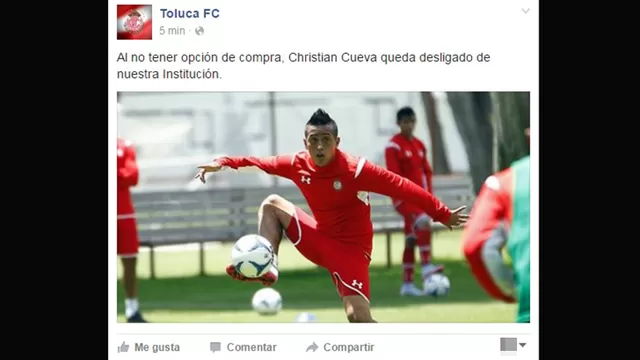 Christian Cueva fich&amp;oacute; por el Toluca despu&amp;eacute;s de la Copa Am&amp;eacute;rica 2015.-foto-2