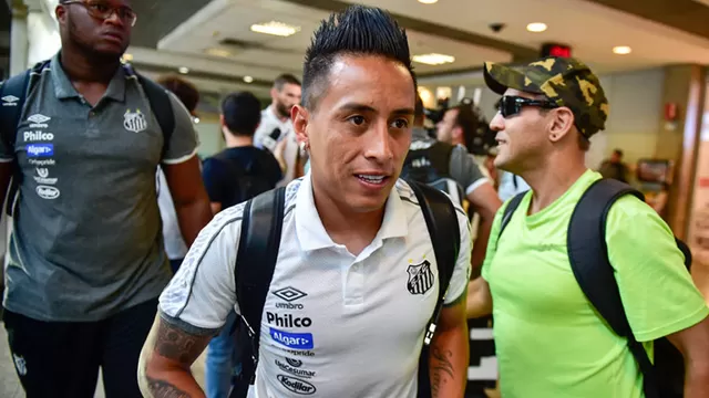 Christian Cueva no fue convocado para el partido ante Sao Paulo. | Foto: Santos