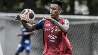 Christian Cueva jugó en Santos en el 2019. | Foto: ge.globo.com