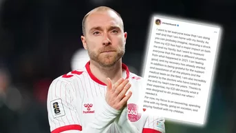Christian Eriksen rompió su silencio tras desplomarse en el campo