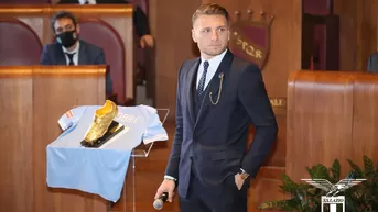 Ciro Immobile recibió la Bota de Oro 2020 por sus 36 goles en la Serie A