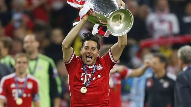 Pizarro fue campeón de la Champions League con Bayern en la temporada 2012-2013. | Foto: Twitter
