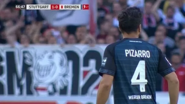 Pizarro ingresó en el segundo tiempo | Foto: Captura Fox Sports.