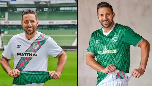 Claudio Pizarro presentó la camiseta que utilizará en su partido de despedida con el Werder Bremen
