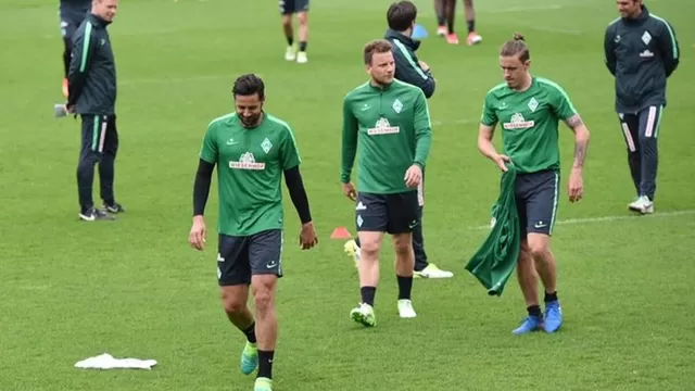 Pizarro volvió a los entrenamientos. (Werder Bremen)