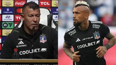 El técnico cacique Jorge Almirón y Arturo Vidal se pronunciaron sobre el encuentro que tendrán contra Alianza Lima / Foto: Colo Colo