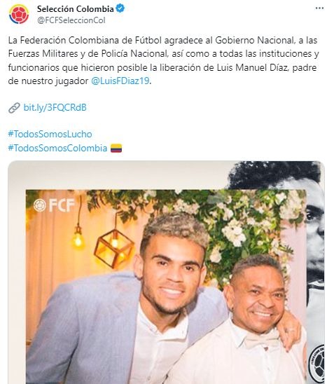 La Federación Colombiana de Fútbol. | Fuente: @FCFSeleccionCol