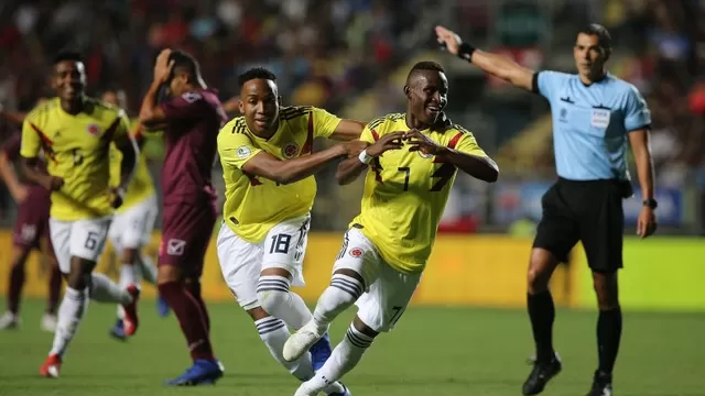 Colombia venció a Venezuela y llega con vida a la última fecha del Hexagonal Sub-20 | Foto: AFP.