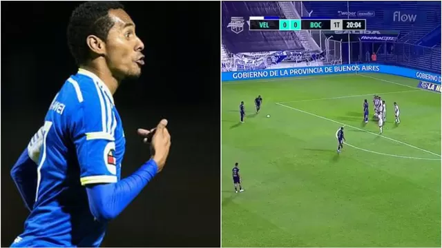 Edwin Cardona anotó a los 21&#39; del Vélez vs. Boca Juniors. | Video: TNT Sports