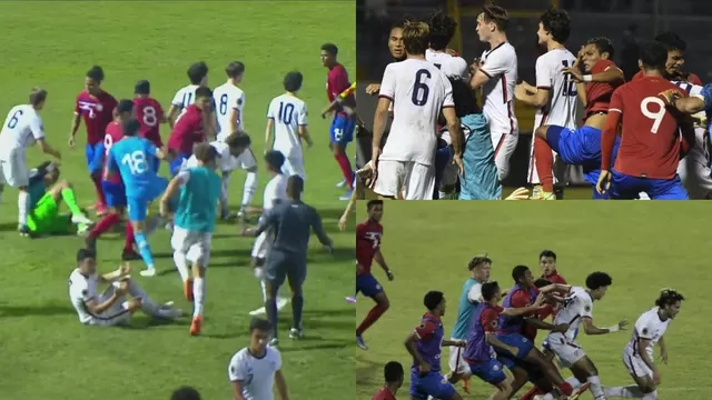 Concacaf: Jugadores Sub-20 de Estados Unidos y Costa Rica se agarraron a golpes