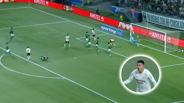 Jairo Concha anotó golazo en el Universitario vs Palmeiras y el árbitro lo anuló por posición adelantada / Captura / ESPN