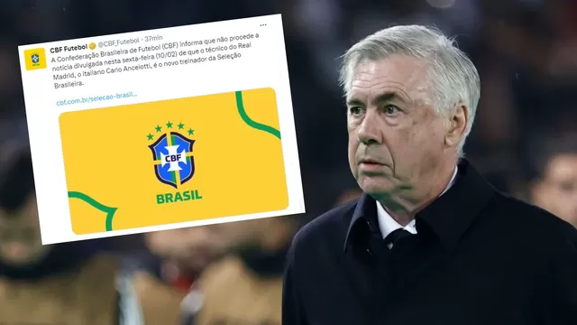 Confederación Brasileña de Fútbol desmiente que Carlo Ancelotti será el nuevo DT de la selección de Brasil
