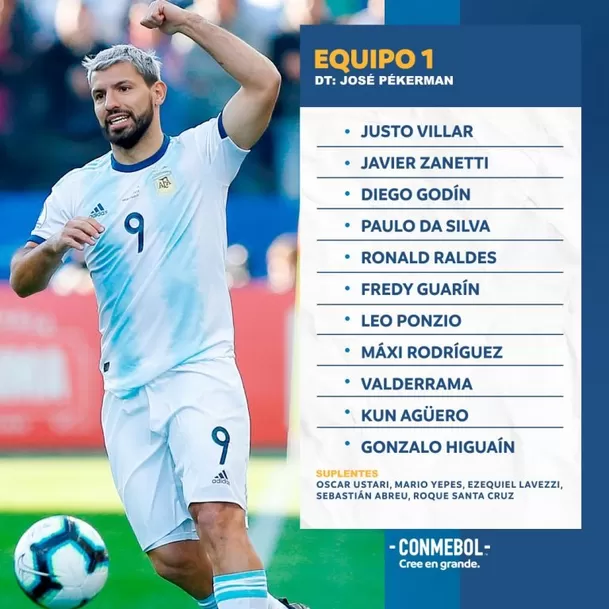 Conmebol organizó un partido de leyendas. | Foto: Conmebol.