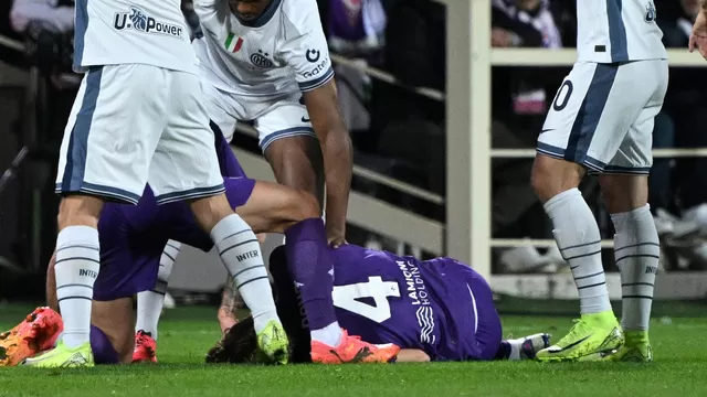 Edoardo Bove se desplomó a los 16 minutos de iniciado del partido entre la Fiorentina y el Inter de Milán. | Video: CBS Sports.