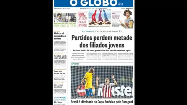 Reacci&amp;oacute;n de la prensa brasile&amp;ntilde;a tras eliminaci&amp;oacute;n de la Copa Am&amp;eacute;rica-foto-1