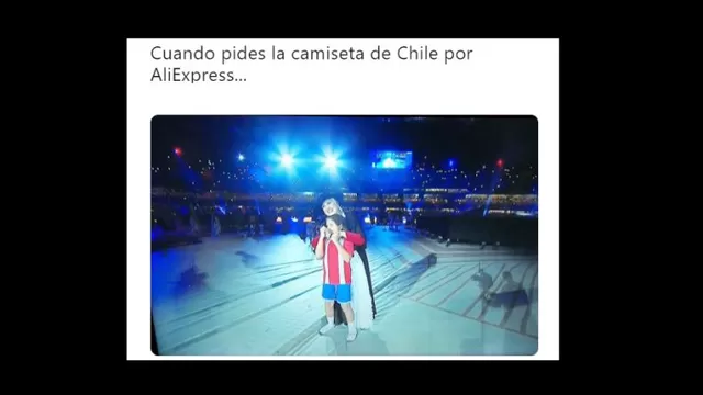 Twitter estalló con memes por la camiseta de Chile en la inauguración de la Copa America 2019 | Foto: Twitter.