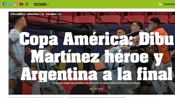 Argentina jugará la final de la Copa América 2021 ante Brasil. Argentina jugará la final de la Copa América 2021 ante Brasil.