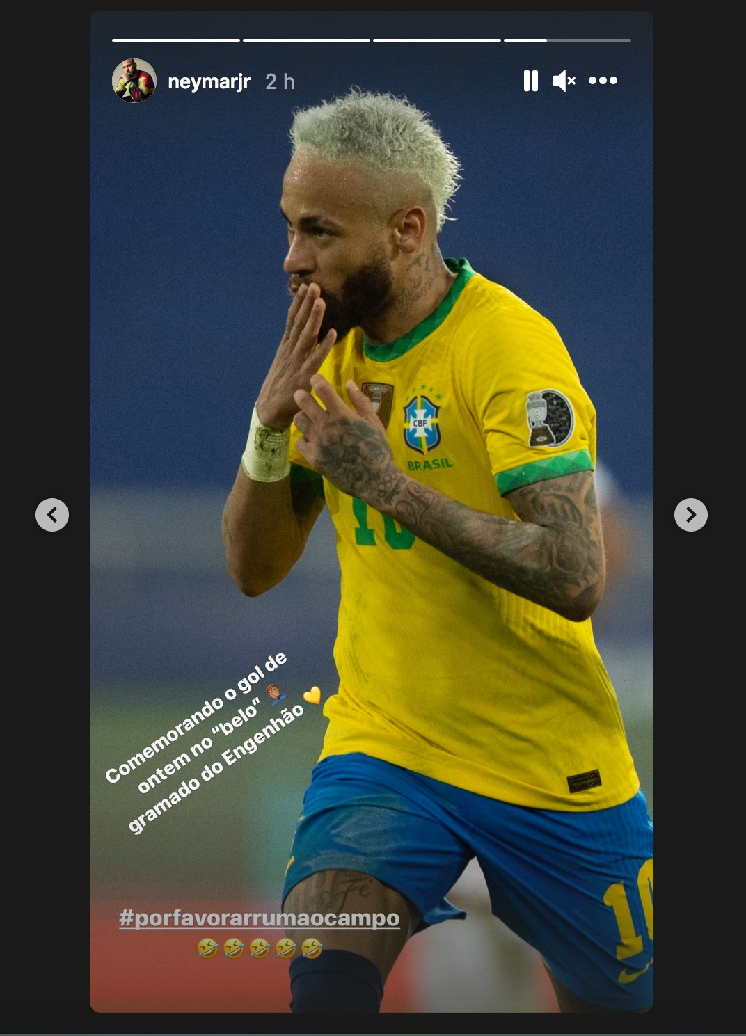 Neymar se pronunció a través de Instagram.