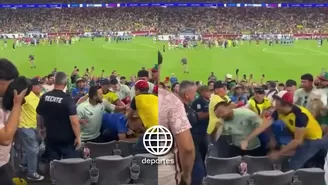 Copa América 2024: Hinchas de Ecuador y México se agarraron a golpes en la tribuna