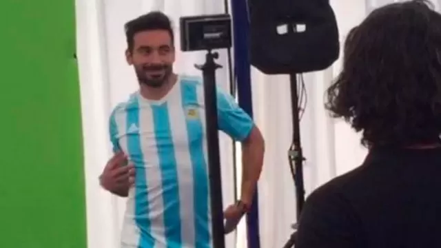 Ezequiel Lavezzi comenzó con las bromas en Chile 2015.