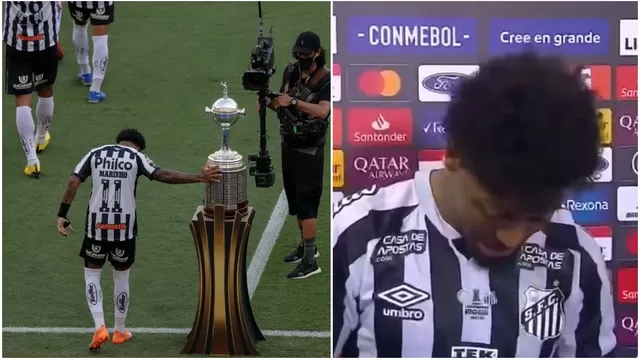 Marinho tocó el trofeo de la Libertadores antes del partido. | Video: Fox Sports