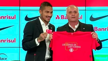 Marcelo Medeiros en la presentación de Paolo Guerrero en agosto de 2018. | Foto: Twitter