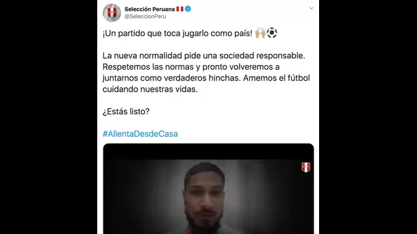 Este es el mensaje que dejó la Federación Peruana de Fútbol.