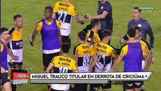 Criciúma de Miguel Trauco cayó 2-1 frente a Vitória en el Brasileirao
