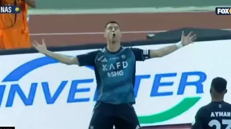 Cristiano Ronaldo anotó con Al Nassr en el debut de la Liga Árabe / Captura / Fox Plus