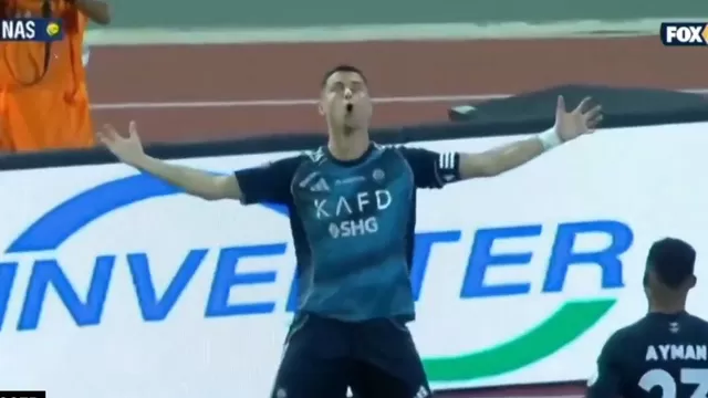 Cristiano Ronaldo anotó con Al Nassr en el debut de la Liga Árabe / Captura / Fox Plus