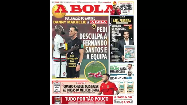 Aquí la portada de &#39;A Bola&#39;.