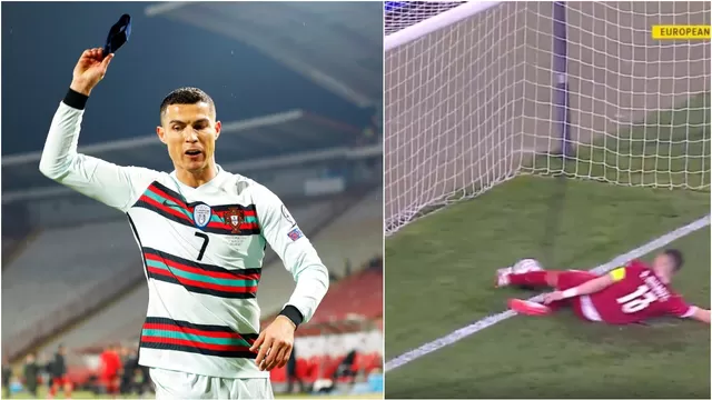Cristiano explotó tras escandaloso gol que no le cobraron en el Portugal vs. Serbia
