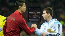 El portugués le dejó un sentido mensaje a quien fuera por casi dos décadas su rival futbolístico. | Difusión - IG de Messi