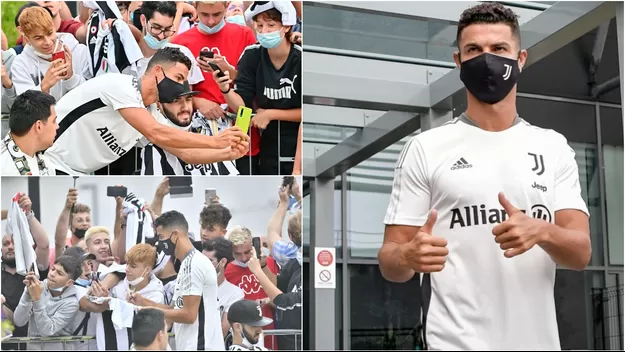 Cristiano Ronaldo fue ovacionado en su regreso al centro deportivo de la Juventus