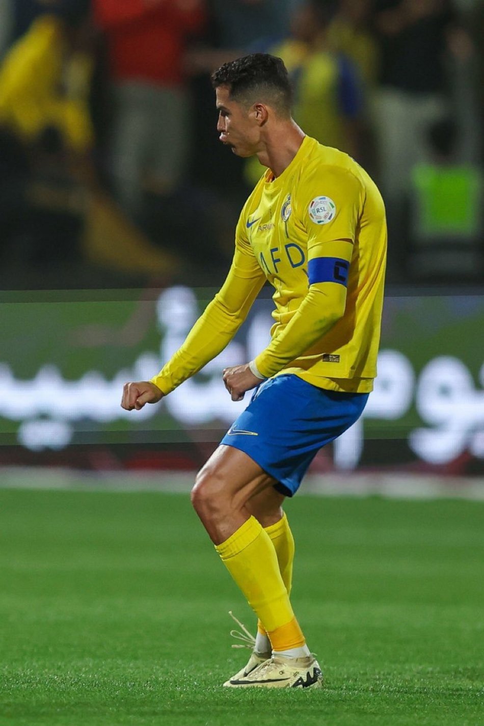 Cristiano Ronaldo y un gesto que le costó una sanción. | Foto: AFP