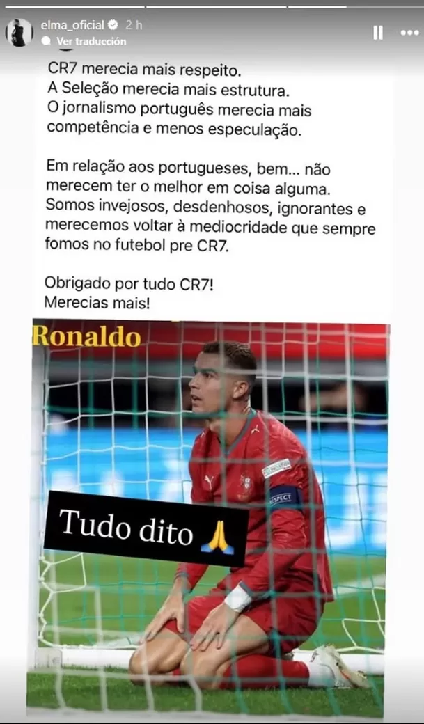 Hermana de Cristiano Ronaldo y su mensaje en redes sociales / Fuente: IG Elma Aveiro Hermana de Cristiano Ronaldo y su mensaje en redes sociales / Fuente: IG Elma Aveiro