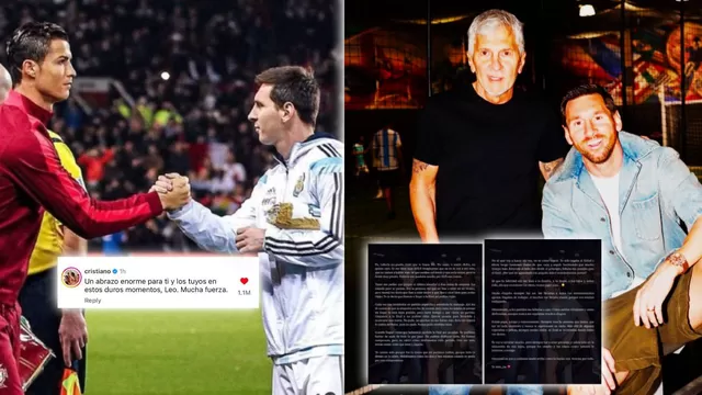 El delantero portugués le respondió el post que Messi le dedicó a su padre y le dejó un conmovedor mensaje. | AD - Instagram de Messi
