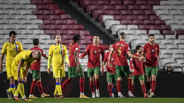 La selección lusa no tuvo mayores problemas para derrotar a la modesta Andorra. | Foto: AFP
