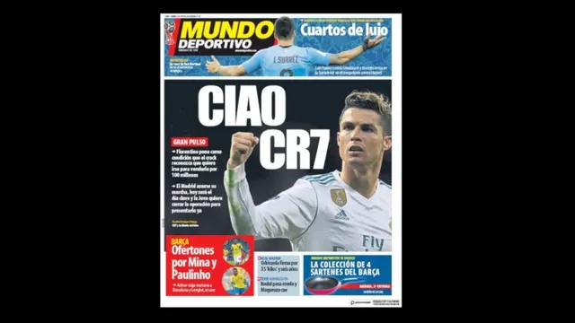 Cristiano Ronaldo: la prensa española dice &quot;Ciao&quot; a CR7, esperado en Turín-foto-1