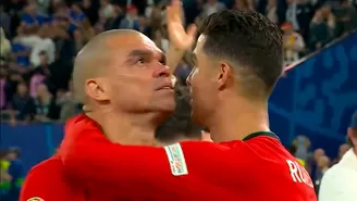 Cristiano Ronaldo y Pepe se conmovieron tras quedar eliminado de la Eurocopa / Captura / ESPN