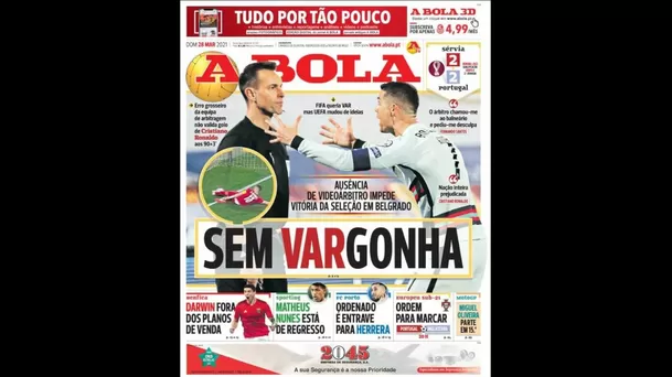 Cristiano Ronaldo protagonizó portadas en Portugal.