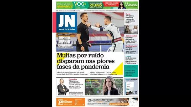 Cristiano Ronaldo protagonizó portadas en Portugal.