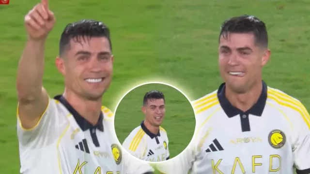 Cristiano Ronaldo no aguantó su emoción y lo demostró con lágrimas tras salir campeón con Al Nassr / Fuente: X (@thmanyahsports)
