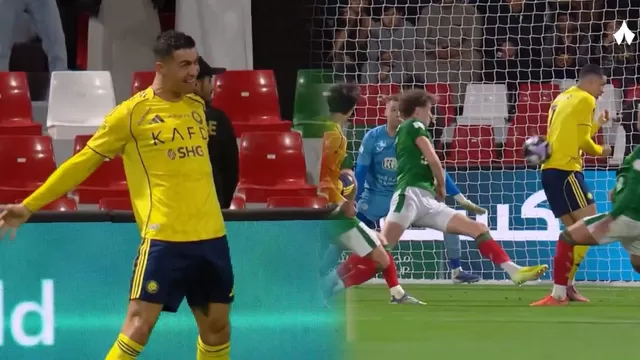 Cristiano Ronaldo convirtió su gol 957 con la espalda en empate del Al Nassr / Captura / X