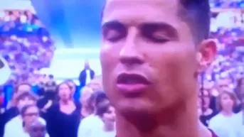 Cristiano Ronaldo: su emoción al cantar el himno del Portugal