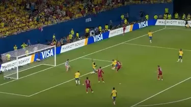 Cristiano Ronaldo se mandó con una chalaca en el partido ante Colombia. (Foto y video: América TV)