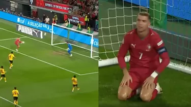 Revisa el terrible error que cometió Cristiano Ronaldo cuando tuvo el gol en sus pies en el Portugal vs Gales / Fuente: ESPN
