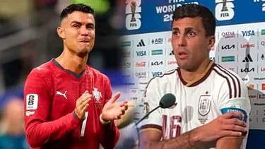 Rodri habló de Cristiano Ronaldo tras eliminación de Portugal en el Mundial 2026 / Foto: Getty y DSports Rodri habló de Cristiano Ronaldo tras eliminación de Portugal en el Mundial 2026 / Foto: Getty y DSports