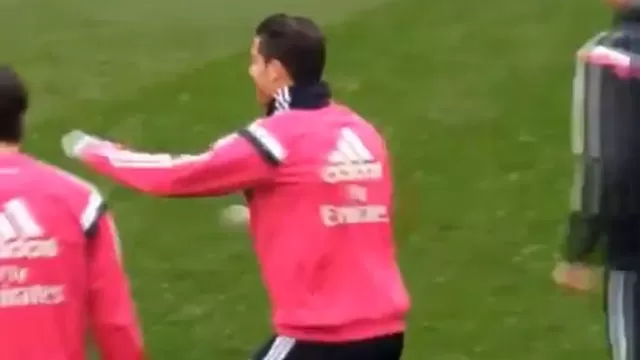 Cristiano Ronaldo y un singular baile en entrenamiento del Real Madrid